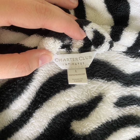 Charter Club Zebra Patterned Robe - Picture 3 of 3